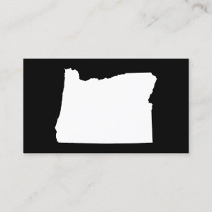 Oregon in Weiß und Schwarz Visitenkarte