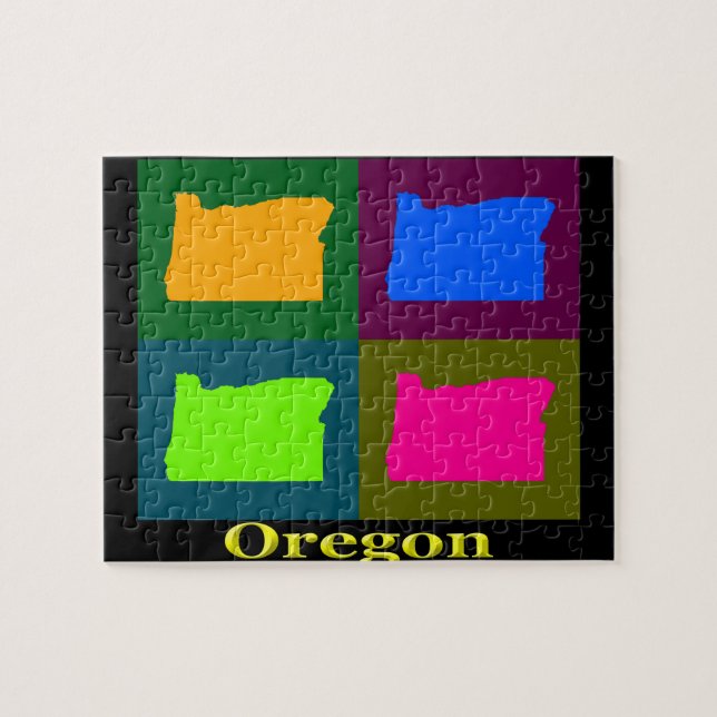 Oregon-Karte Puzzle (Horizontal)