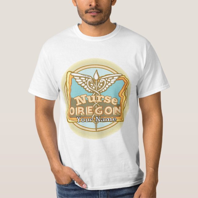 Oregon Krankenschwester Caduceus T-Shirt (Vorderseite)