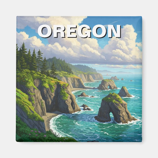 Oregon Küste Reisen Magnet (Vorne)