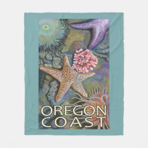 Oregon-Küste Tidepool Fleecedecke