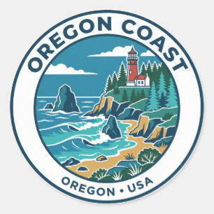 Oregon-Küste USA Runder Aufkleber