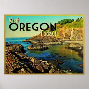 Oregon-Küste Vintag Poster