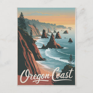 Oregon Küste Vintage Postkarte