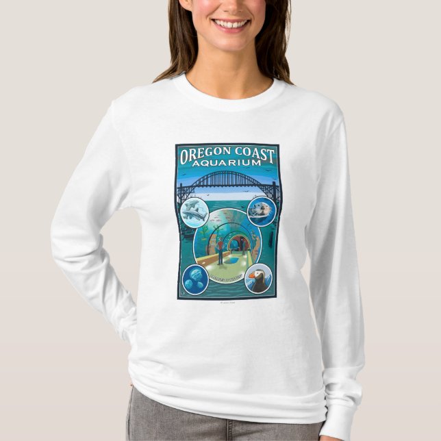 Oregon-Küsten-Aquarium T-Shirt (Vorderseite)