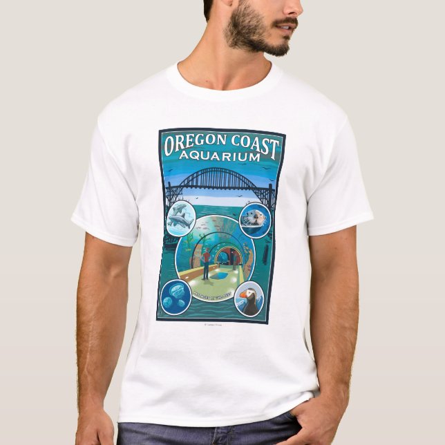 Oregon-Küsten-Aquarium T-Shirt (Vorderseite)