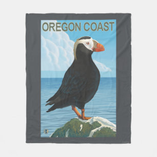 Oregon-Küsten-büscheliger Papageientaucher Fleecedecke