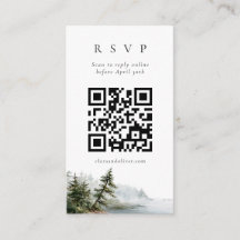 Oregon-Küsten-Kiefern-Landschaft-Hochzeits-QR-Code