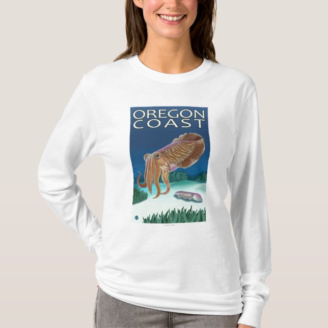 Oregon-Küsten-Kopffüßer T-Shirt (Vorderseite)