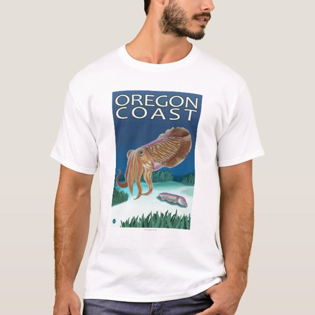 Oregon-Küsten-Kopffüßer T-Shirt (Vorderseite)