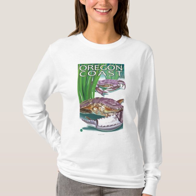 Oregon-Küsten-Krabbe T-Shirt (Vorderseite)