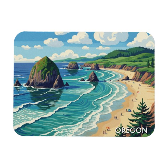 Oregon Küsten Reise Magnet (Horizontal)