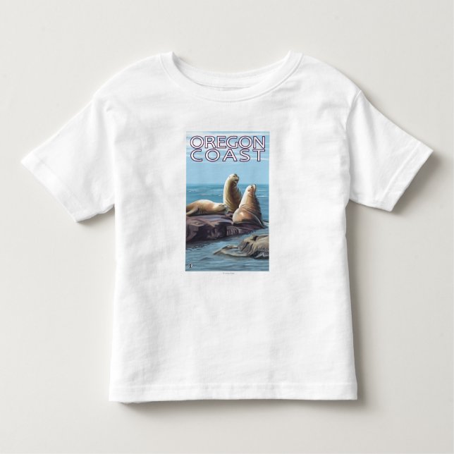 Oregon-Küsten-Seelöwen Kleinkind T-shirt (Vorderseite)