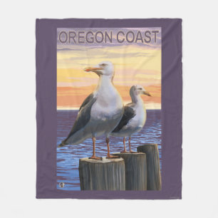 Oregon-Küsten-Seemöven Fleecedecke