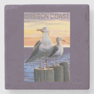 Oregon-Küsten-Seemöven Steinuntersetzer