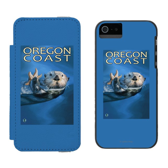 Oregon-Küsten-Seeotter Incipio iPhone Geldbeutel-Hülle (Seite an Seite)