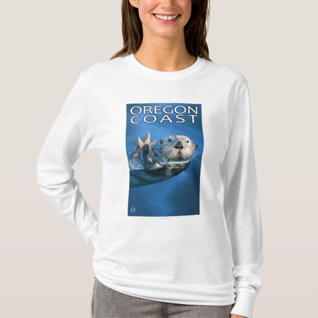 Oregon-Küsten-Seeotter T-Shirt (Vorderseite)