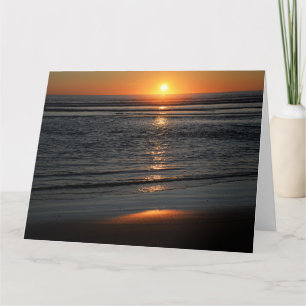 Oregon-Küsten-Sonnenuntergangs-Foto-Grußkarte Karte