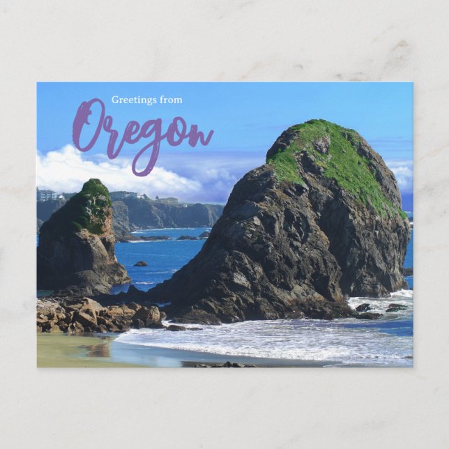 Oregon Küstenlandschaft Reise  Postkarte (Vorderseite)
