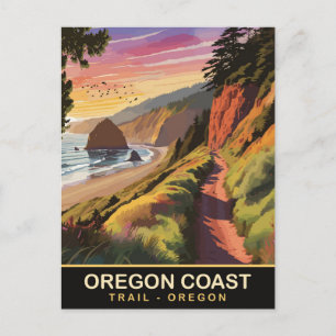 Oregon-Küstenpfad, Oregon, Reise Postkarte