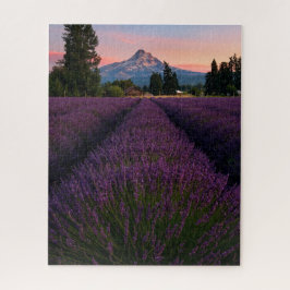 Oregon Lavender Field Overlook Mount Hood Puzzle