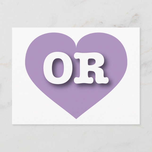 Oregon Lavender Heart - I Liebe ODER Postkarte (Vorderseite)