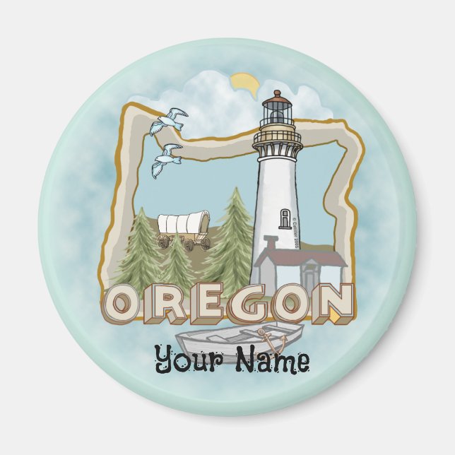 Oregon Lighthouse Magnet (Vorne)