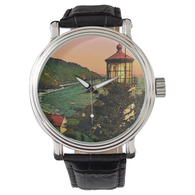 Oregon Lighthouse Watch Armbanduhr (Vorderseite)
