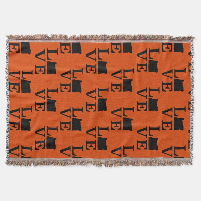 Oregon LOVE Schwarz Decke (Vorderseite)