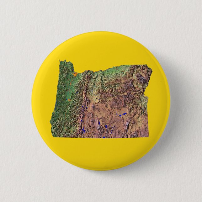 Oregon Map Button (Vorderseite)