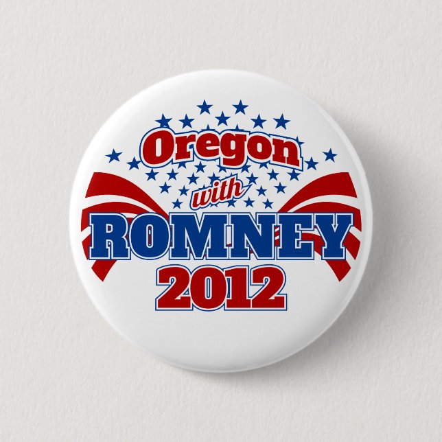 Oregon mit Romney 2012 Button (Vorderseite)
