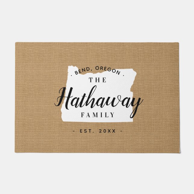 Oregon Monogram Staat Doormat Fußmatte (Vorderseite)