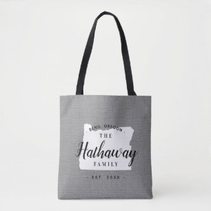Oregon Monogram Staat Tote Bag