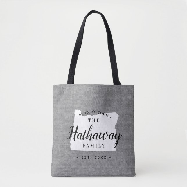 Oregon Monogram Staat Tote Bag (Vorderseite)