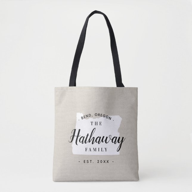 Oregon Monogram Staat Tote Bag (Vorderseite)