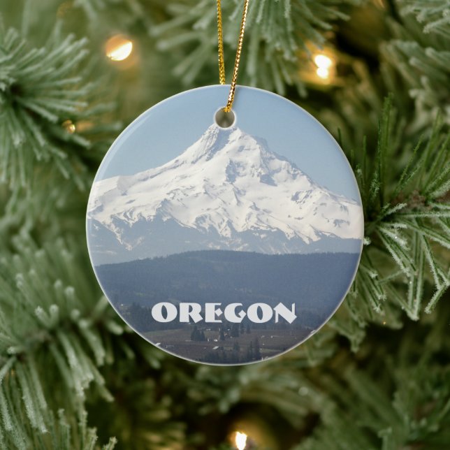 Oregon Mount Hood Mountain Urlaub Keramikornament (Baum)