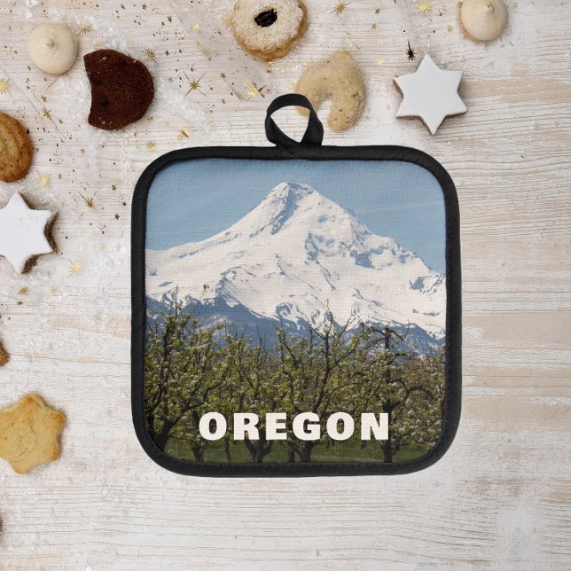 Oregon Mount Hood und Orchards Topflappen (In Situ Cookies)