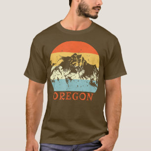 Oregon Mountain Lovers Vintages Retro-Schnee T-Shirt