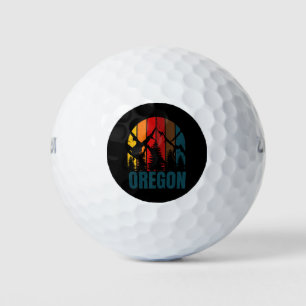 Oregon Mountains Retro Vintag Golfball
