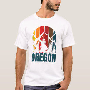 Oregon Mountains Retro Vintag T-Shirt