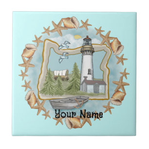 Oregon Muscheln Lighthouse Tile Fliese