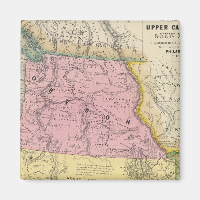 Oregon, Oberkalifornien und New Mexico Magnet (Vorne)