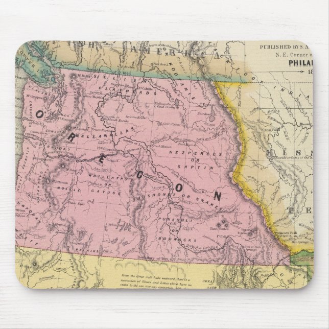 Oregon, Oberkalifornien und New Mexico Mousepad (Vorne)