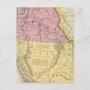 Oregon, Oberkalifornien und New Mexico Postkarte
