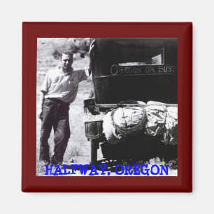 OREGON ODER FEHLSCHLAG ~ FRÜHER AUTOREISE-BILD ~ MAGNET