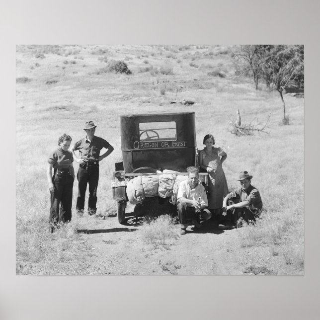Oregon oder nichts, 1936. Vintage-Foto Poster (Vorne)