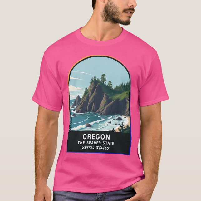 Oregon (oder) Staat der USA T-Shirt (Vorderseite)