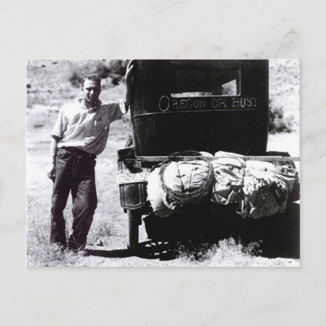 "OREGON OR BUST" Postkarte! Promo für Besuch OR! Postkarte (Vorderseite)