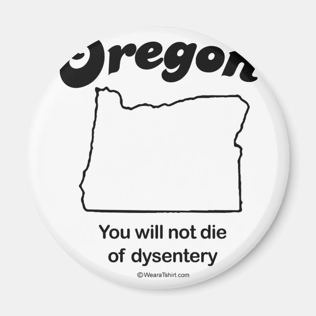 OREGON - "OREGON STAAT MOTTO" T - Shirt und Gewäss Magnet (Vorne)