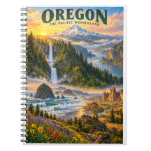 Oregon Pacific Wonderland Szenen-Reiseplakat